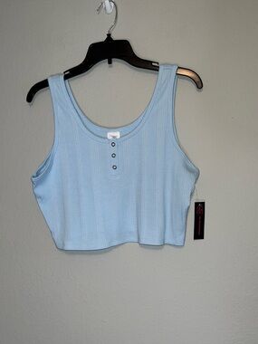 No Boundaries Crop Henley Tank Top Juniors Various Sizes